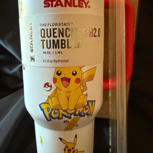 New Stanley Pokemon 40oz white and red Quencher Tumbler Pikachu - Picture 2 of 7